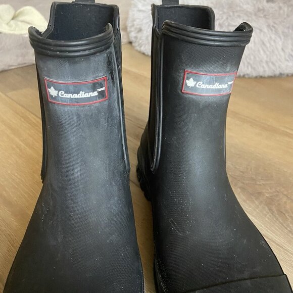 Canadiana Women's Chelsea Rain Boots Size 6 - Picture 3 of 6